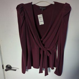 Small dark purple long sleeve top